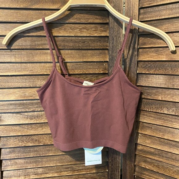 C'est Moi Tops - C'est Moi Crop Tankini Chestnut
